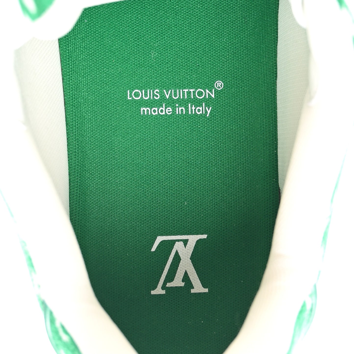 Jacquard Velvet Monogram Mens LV Trainer Sneakers 9 Vert