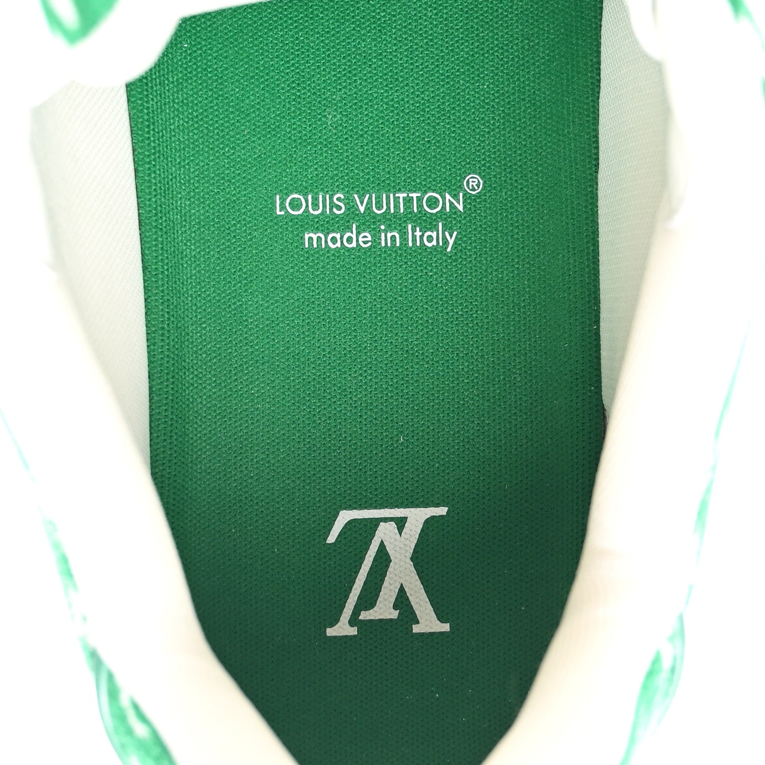 Louis Vuitton Jacquard Velvet Monogram Mens LV Trainer Sneakers 9 Vert 9 of 10