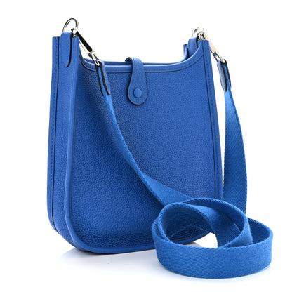 Hermes Taurillon Clemence Evelyne TPM Bleu Zellige 3 of 11