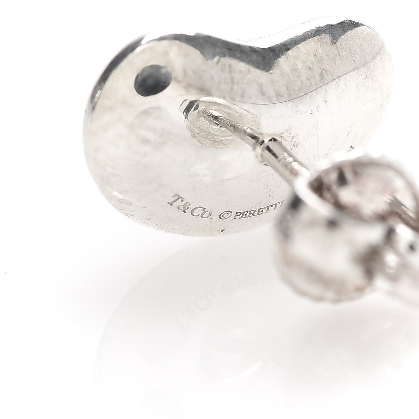 Sterling Silver 9mm Elsa Peretti Bean Earrings