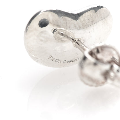Tiffany Sterling Silver 9mm Elsa Peretti Bean Earrings 5 of 8