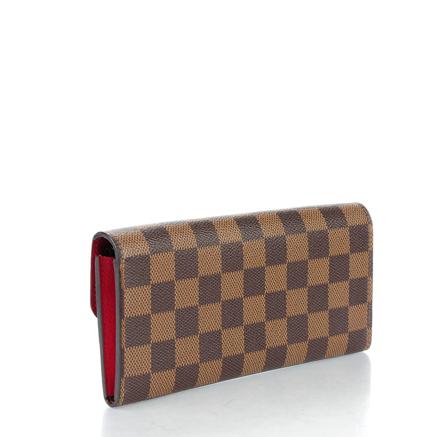 Damier Ebene Emilie Wallet Red