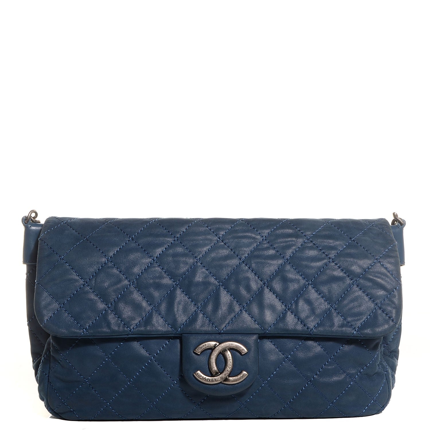 Chanel Iridescent Calfskin Coco Daily Large Flap Blue 1 of 7