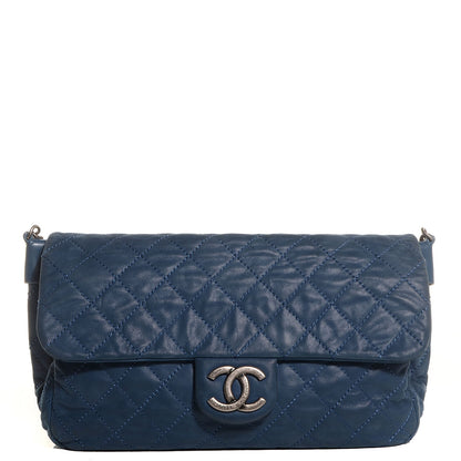 Chanel Iridescent Calfskin Coco Daily Large Flap Blue 1 of 7