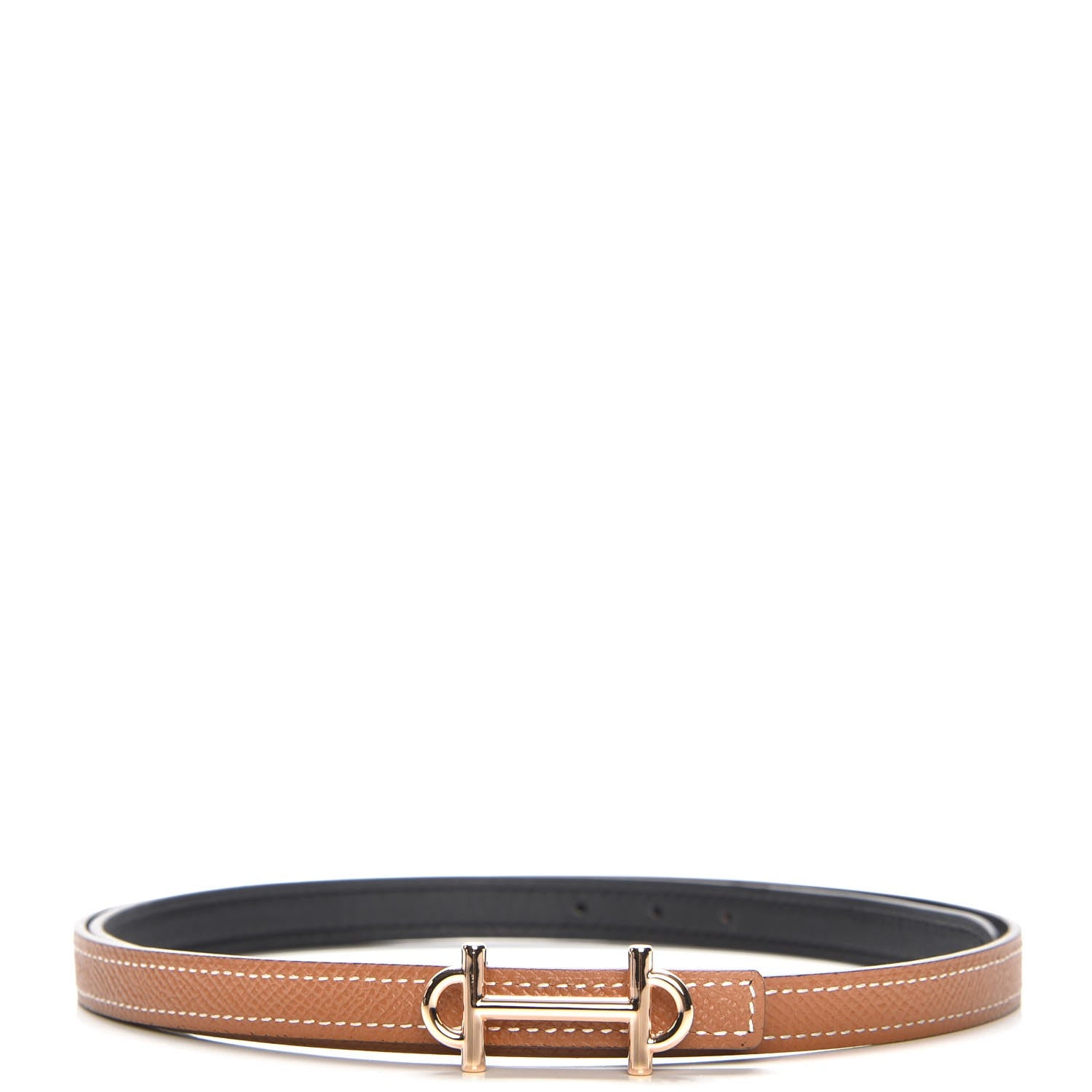Hermes Swift Epsom 13mm Gamma Belt 80 Black Gold 1 of 6