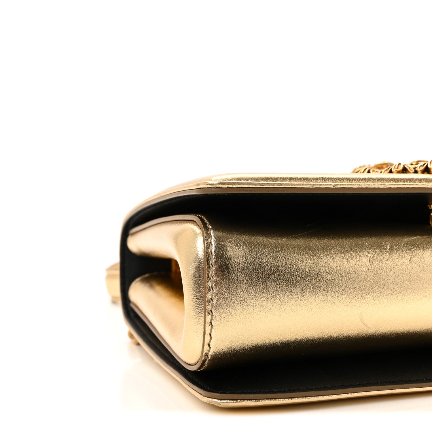 Dolce & Gabbana Metallic Nappa Quilted Medium Devotion Crossbody