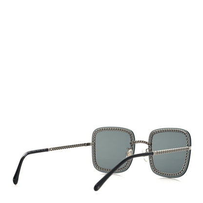 Chanel Square Removable Chain Sunglasses 4244 Black 4 of 6