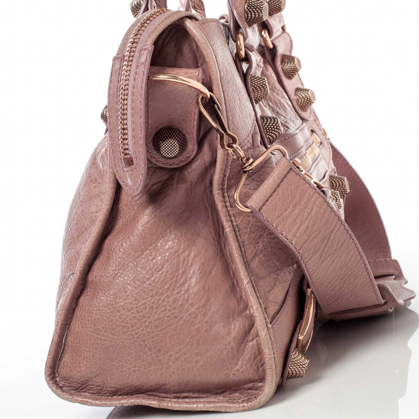 Agneau Giant 21 Rose Gold Hardware City Parme