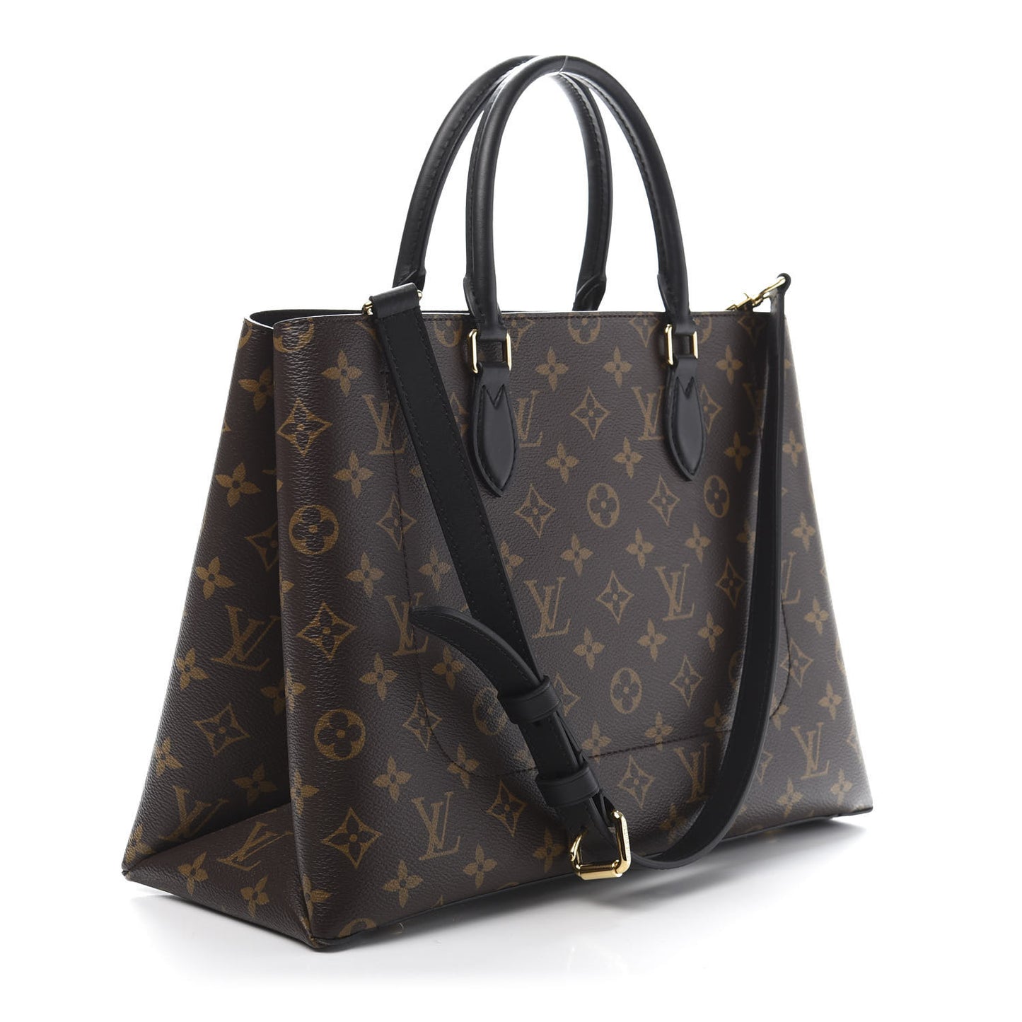 Monogram Flower Tote Black