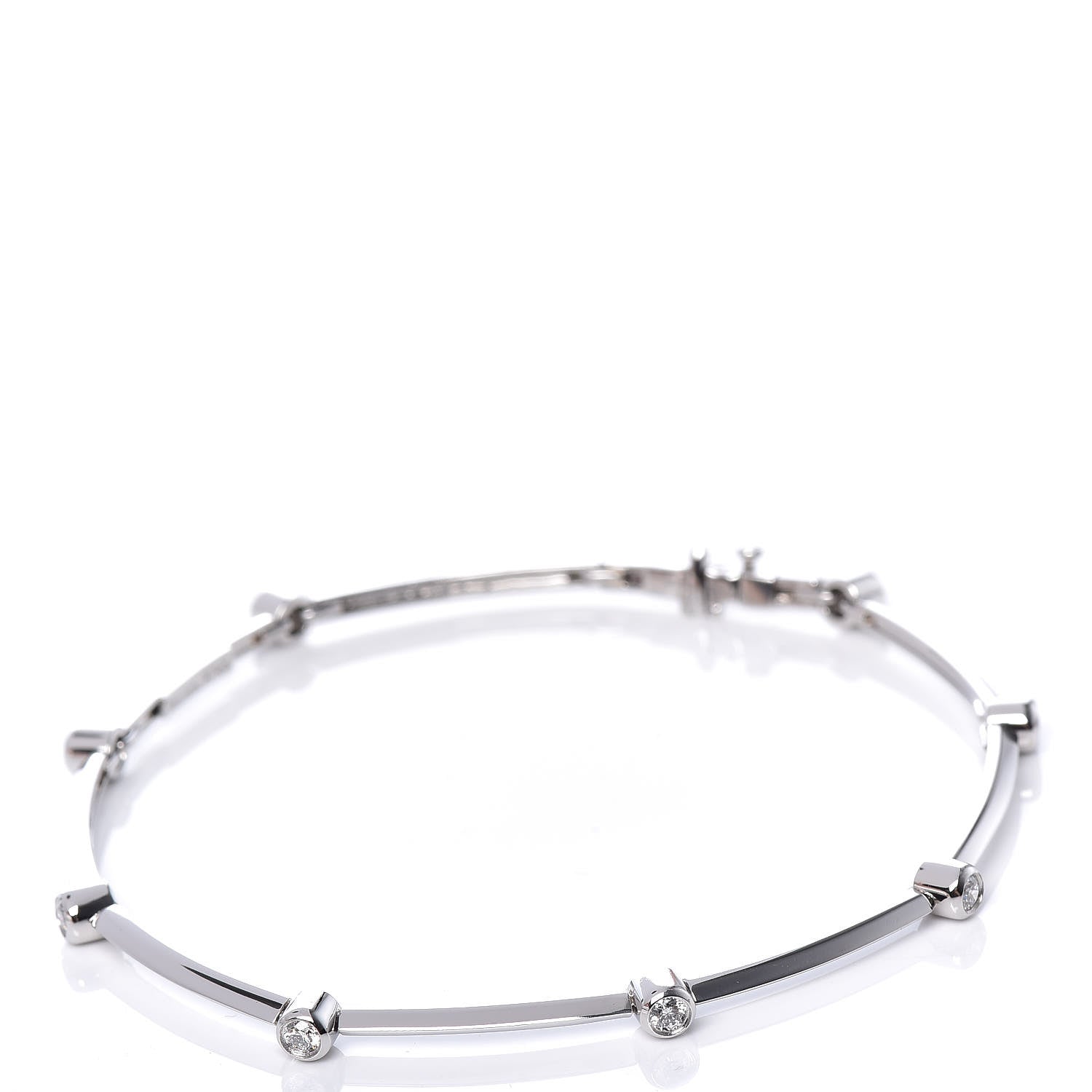 Tiffany Platinum Diamond 8 Station Bracelet 1 of 5