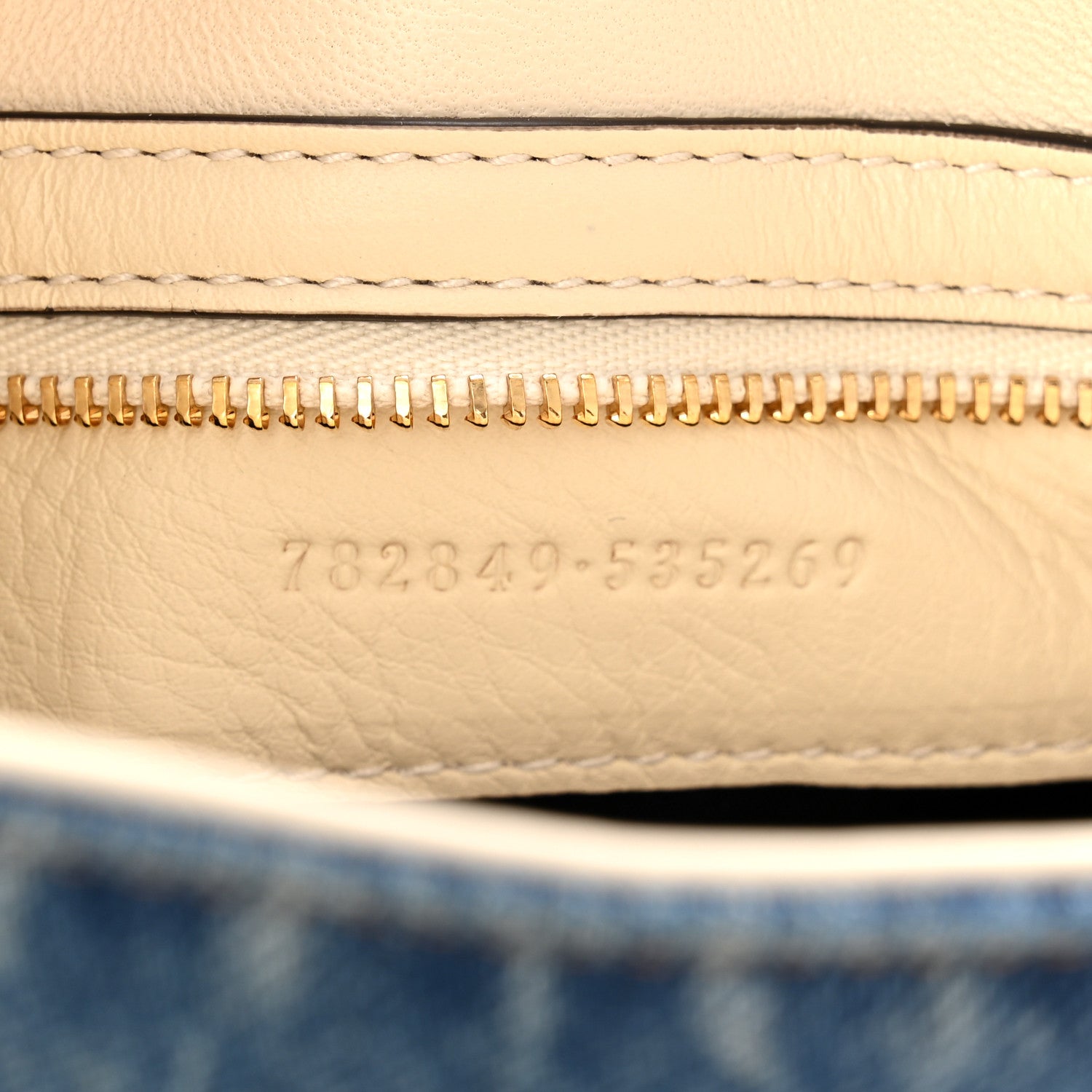 Gucci Denim Small Jackie Shoulder Bag Blue Denim 7 of 10