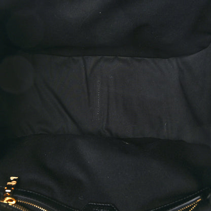 Versace Calfskin Crocodile Embossed Greca Goddess Tote Bag Black 5 of 10