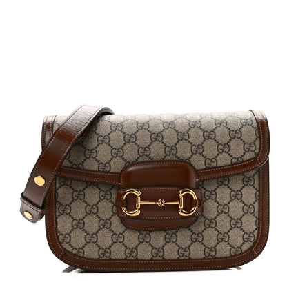 Gucci GG Supreme Monogram Horsebit 1955 Shoulder Bag Beige Brown Sugar 1 of 10