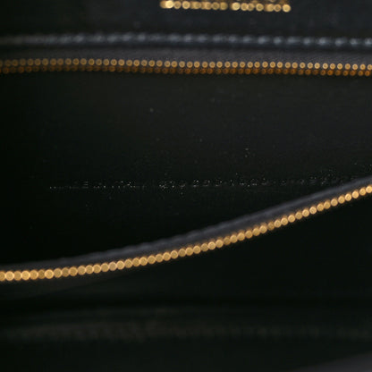 Balenciaga Shiny Box Calfskin Medium Hourglass Top Handle Bag Black 7 of 9