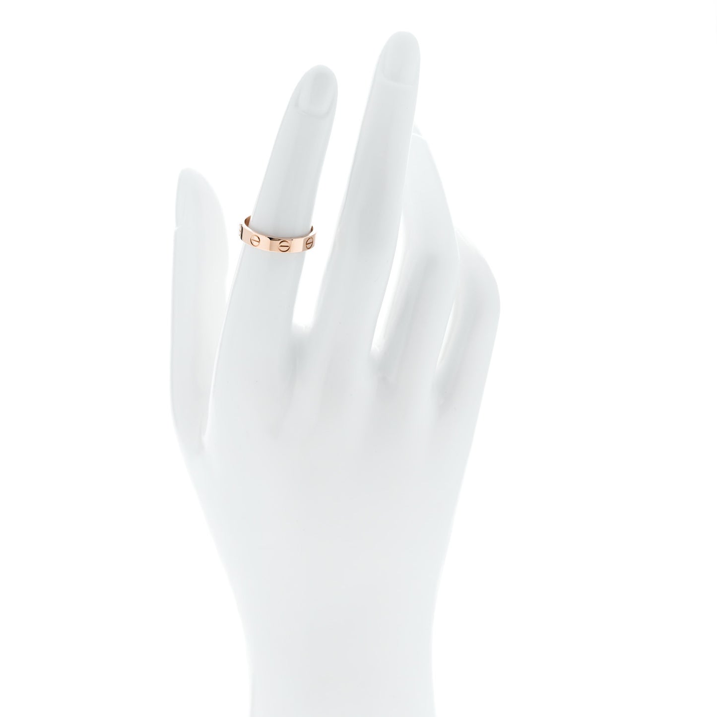 18K Pink Gold 3.5mm LOVE Wedding Band Ring 51 5.75