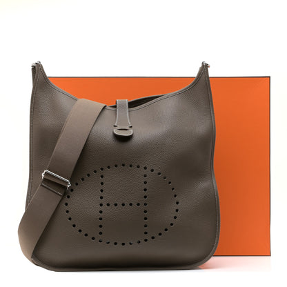Hermes Taurillon Clemence Evelyne III TGM Etoupe 9 of 9