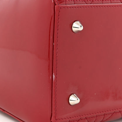 Christian Dior Patent Cannage Medium Lady Dior Red 11 of 11