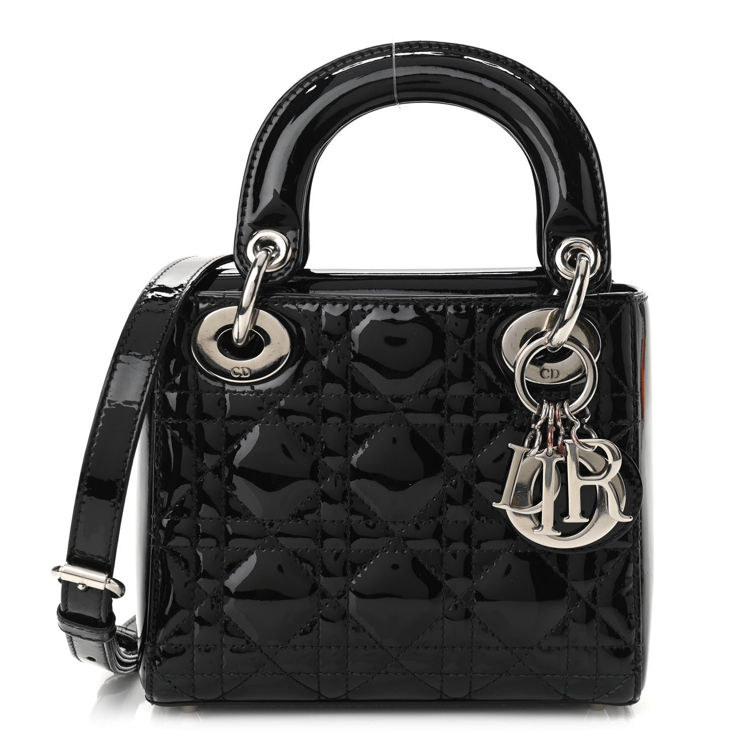 Christian Dior Patent Cannage Mini Lady Dior Black 1 of 9