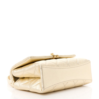 Chanel Metallic Goatskin Quilted Chic Pearls Mini Flap Gold 4 of 10