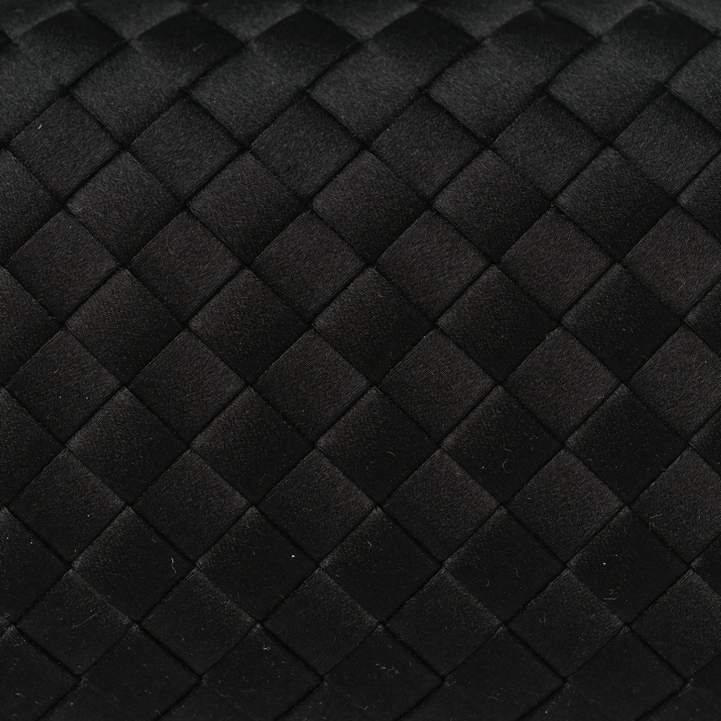 Satin Intreccio Impero Knot Clutch Black