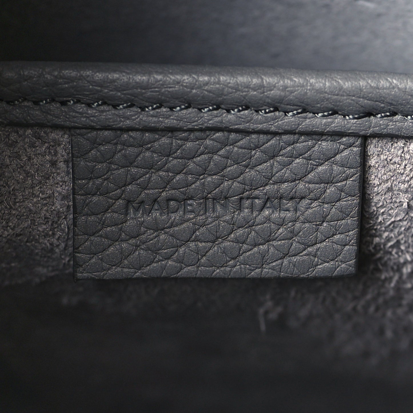 Baby Drummed Calfskin Nano Luggage Kohl