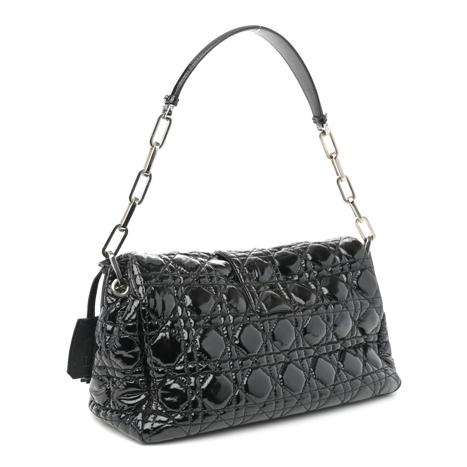 Christian Dior Patent Cannage New Lock Flap Black 7 of 34