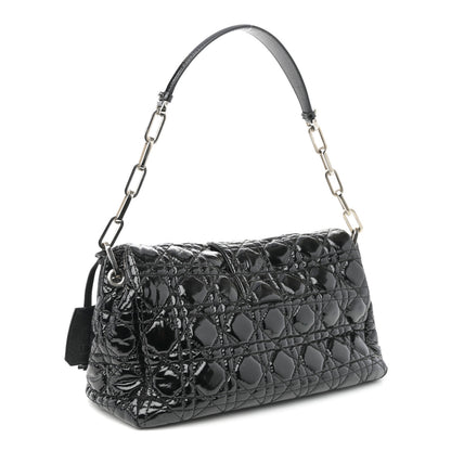 Christian Dior Patent Cannage New Lock Flap Black 7 of 34