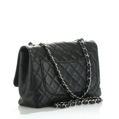 Chanel Caviar Quilted Jumbo Single Flap Black 3 of 9