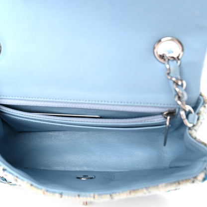 Chanel Tweed Braid Mini Flap Blue White Navy 5 of 13