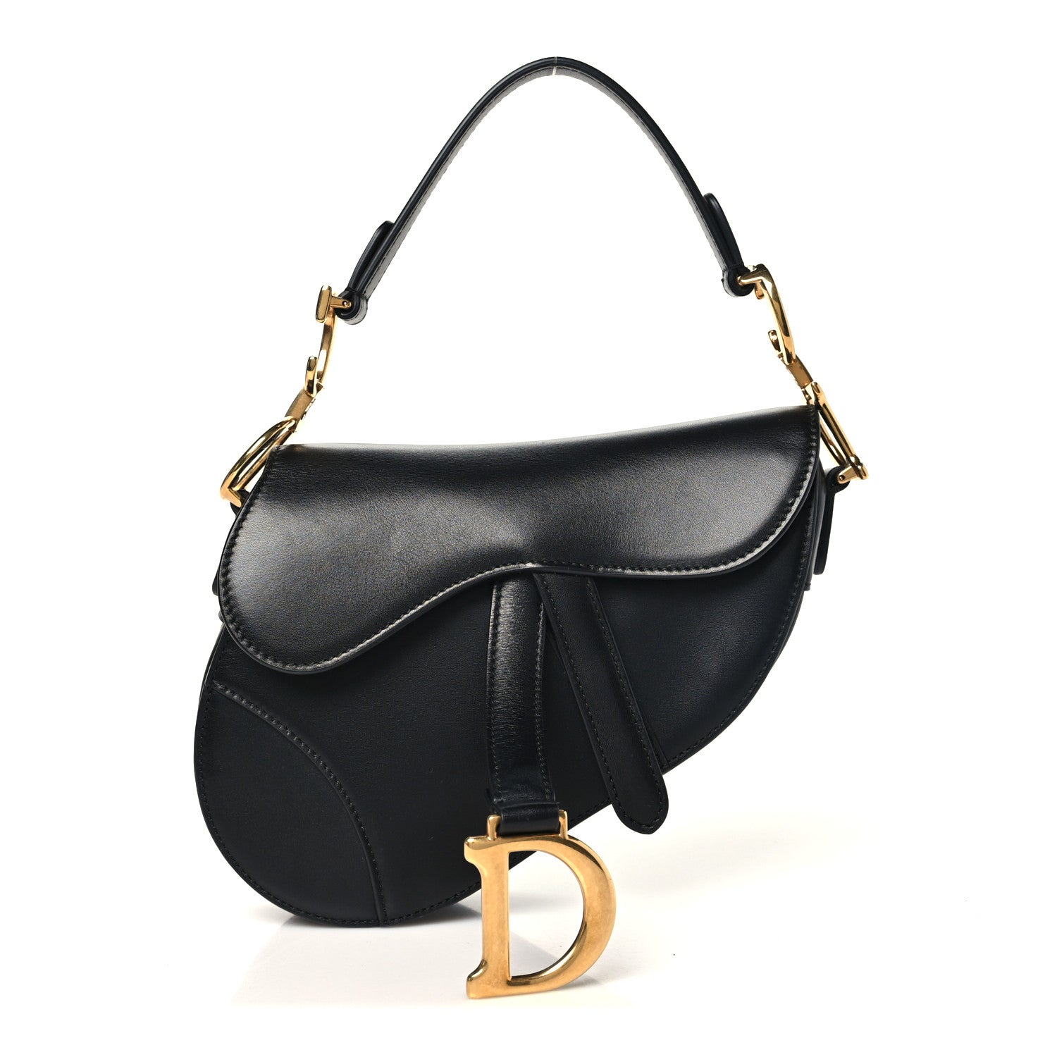 Christian Dior Calfskin Mini Saddle Bag Black 1 of 8