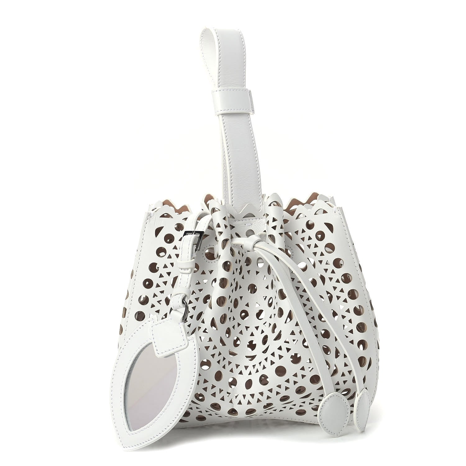 Alaia Lux Calfskin Vienne Rose-Marie 19 Bag White 1 of 7