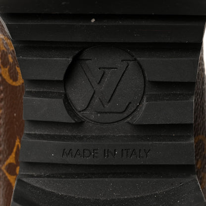 Louis Vuitton Suede Calfskin Monogram Laureate Platform Desert Boots 38 Black 7 of 7