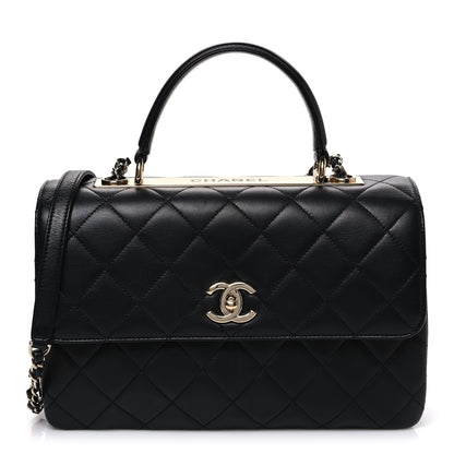 Chanel Lambskin Quilted Medium Trendy CC Flap Dual Handle Bag Black 1 of 10