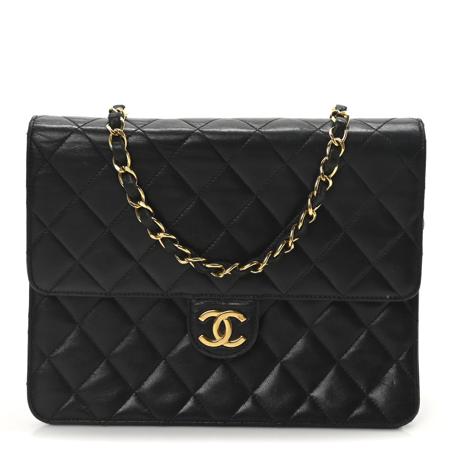 Chanel Lambskin Quilted Small Single Flap Black 1 of 11