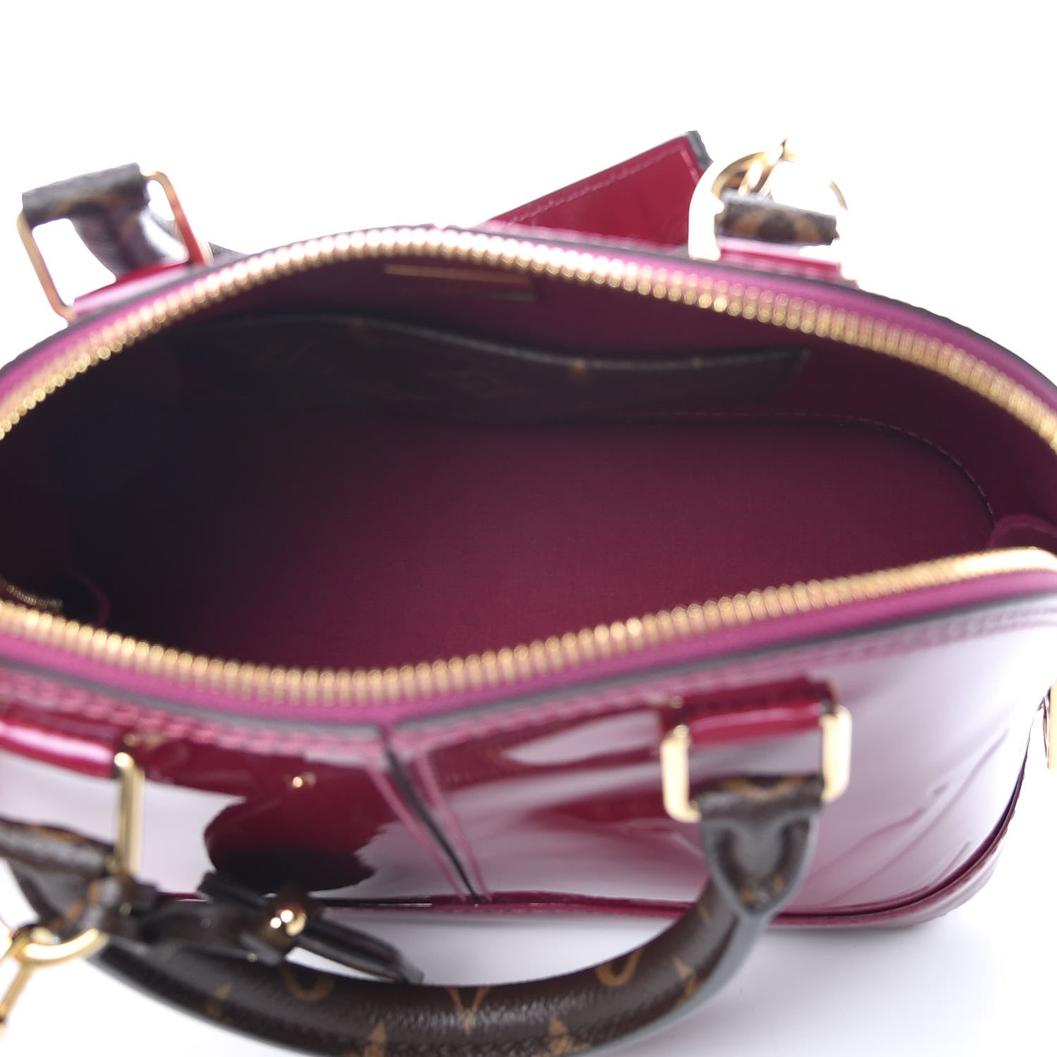 Louis Vuitton Patent Monogram Alma BB Magenta 5 of 7
