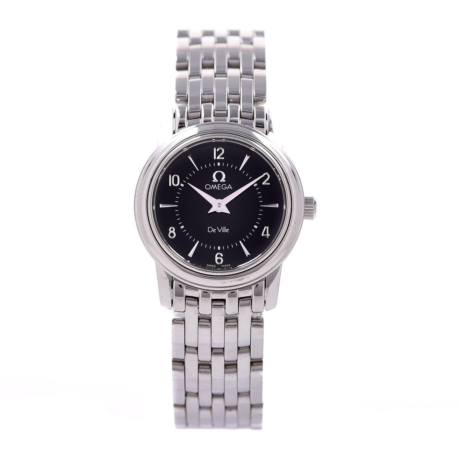 Omega Stainless Steel 22mm De Ville Quartz Watch Black 4570.50 1 of 7