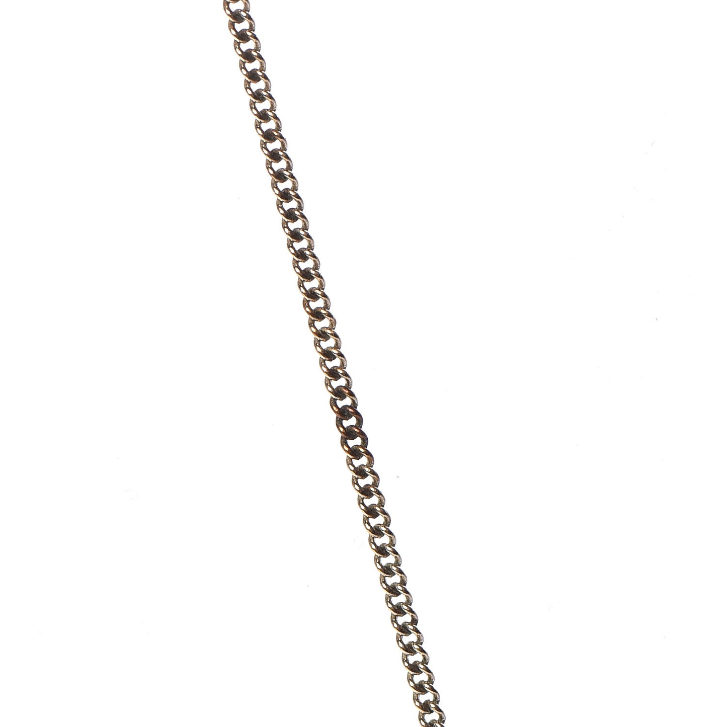 Baguette Crystal Quilted CC Pendant Necklace Gold