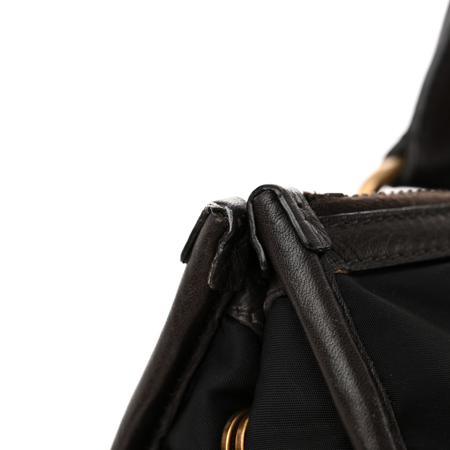 Tessuto Nylon Jacquard Logo Tote Black Teak