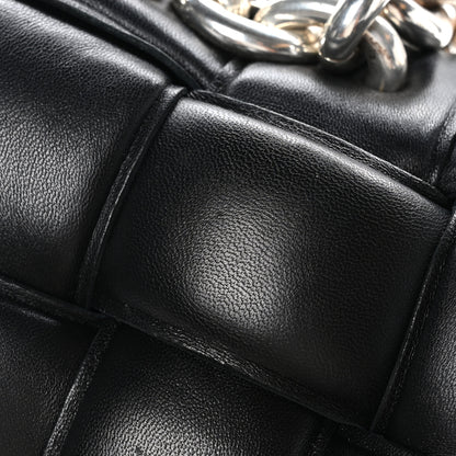 Bottega Veneta Lambskin Maxi Intreccio Padded Chain Cassette Crossbody Bag Black 11 of 14