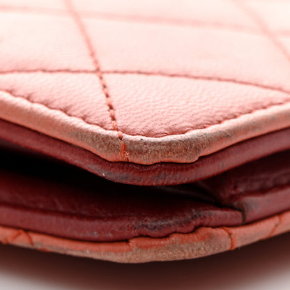 Chanel Lambskin Quilted Yen Wallet Orange 13 of 18