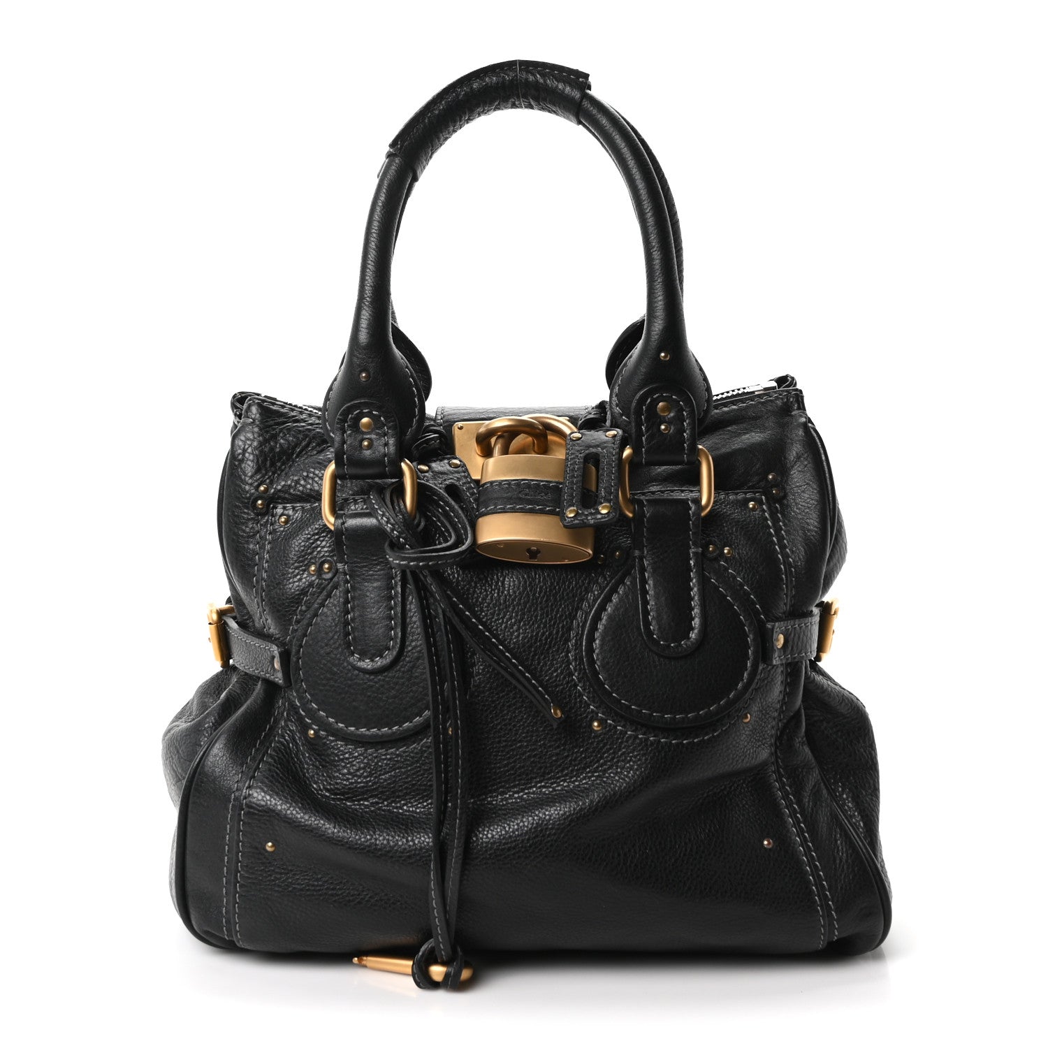 Chloe Grained Calfskin Paddington Tote Black 1 of 10