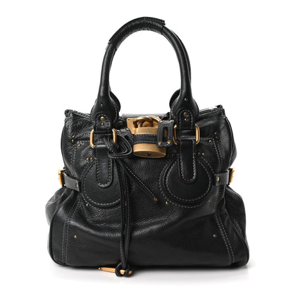 Chloe Grained Calfskin Paddington Tote Black 1 of 10