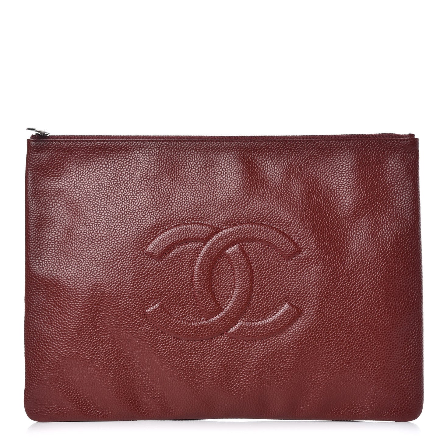 Caviar CC Flat Cosmetic Pouch Dark Red