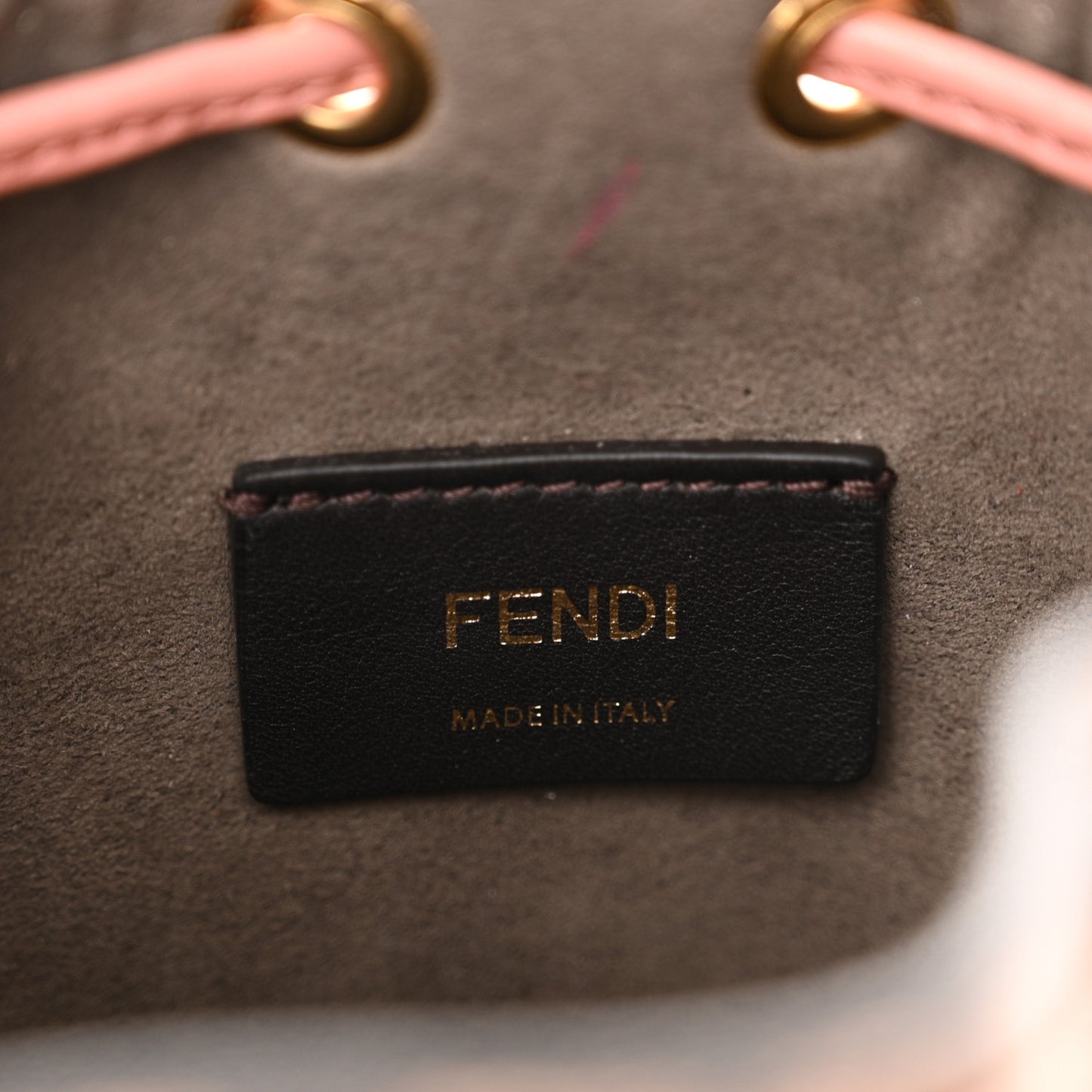 Snakeskin F is Fendi Mini Mon Tresor Bucket Bag Macaron