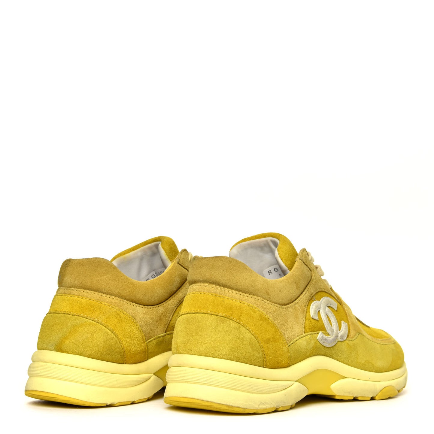 Suede Calfskin CC Sneakers 39.5 Yellow