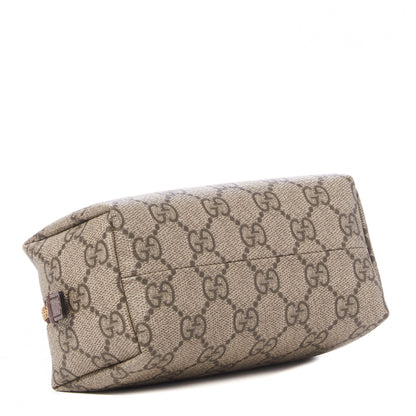 Gucci Soft GG Supreme Monogram Calfskin Small Ophidia Cosmetic Case Beige Ebony New Acero 3 of 9