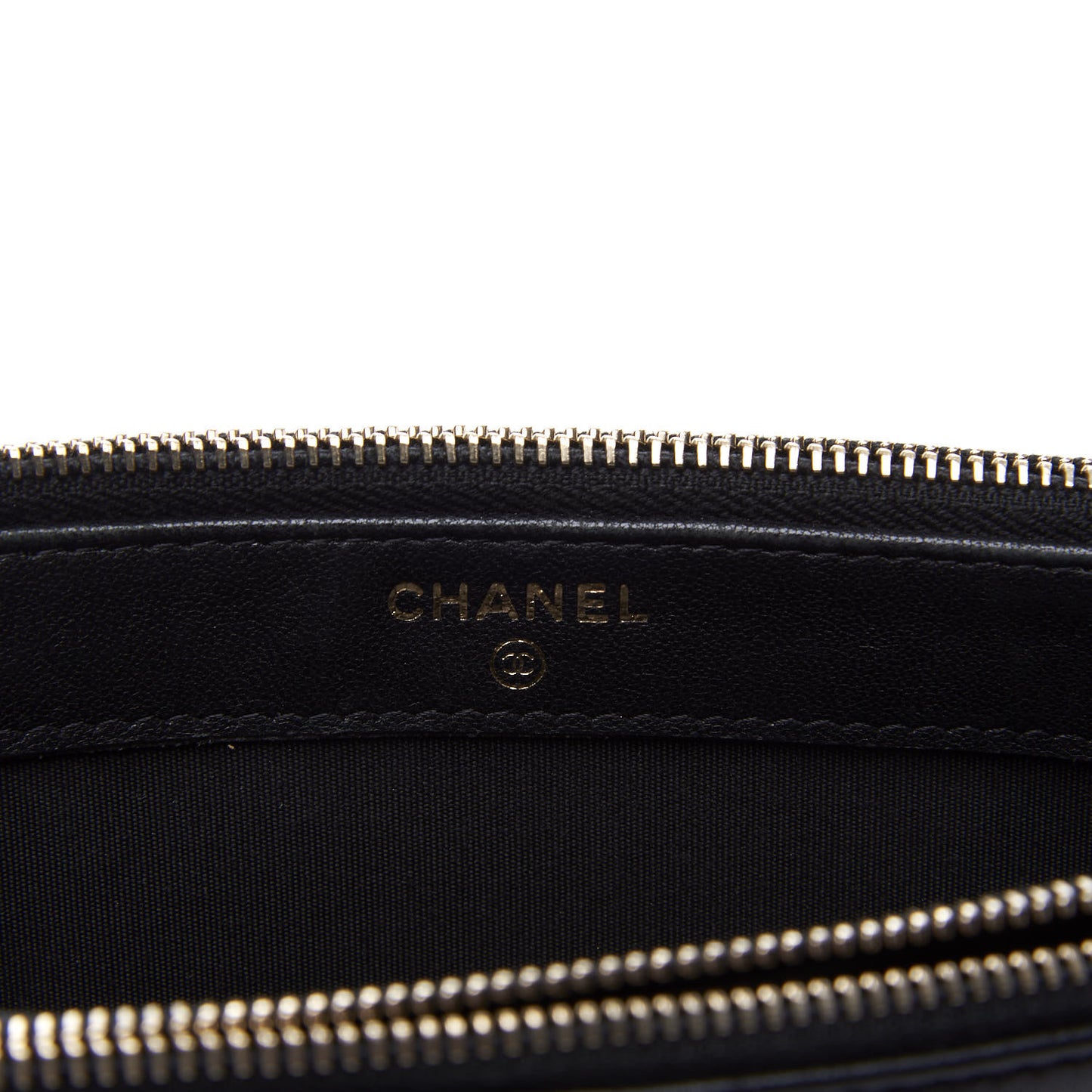 Metallic Sheepskin Chevron Quilted Small Vintage Mademoiselle Clutch With Chain Black