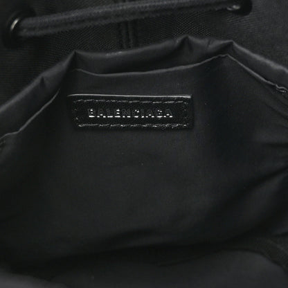 Balenciaga Recycled Sport Nylon Crystal Allover Logo Wheel Drawstring Bucket Bag Black Crystal 6 of 9