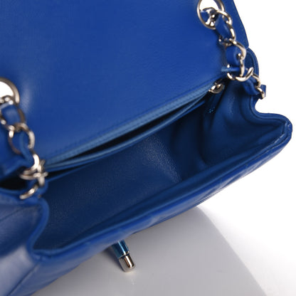 Chanel Caviar Chevron Quilted Mini Square Flap Blue 5 of 8