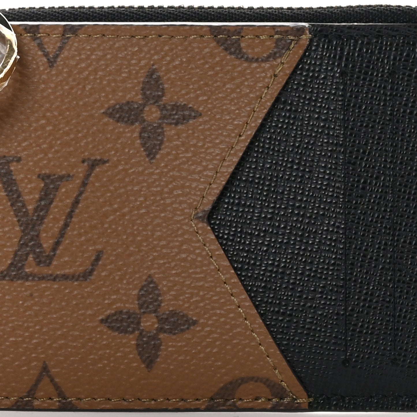 Reverse Monogram Zipped Romy Card Holder